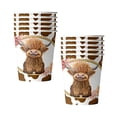 thumbnail image 1 of Highlands Cow Paper Cups Disposable 3 Ounce Vintage Floral Party Cups 10 Count For Farmhouse Theme Birthday Rustic Celebration Supplies, 1 of 6