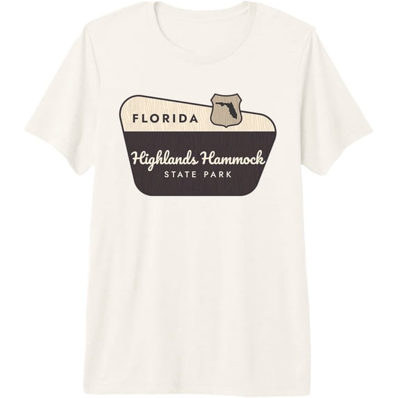Highlands Hammock State Park Florida Welcome Sign Vacation Tri-Blend T-Shirt