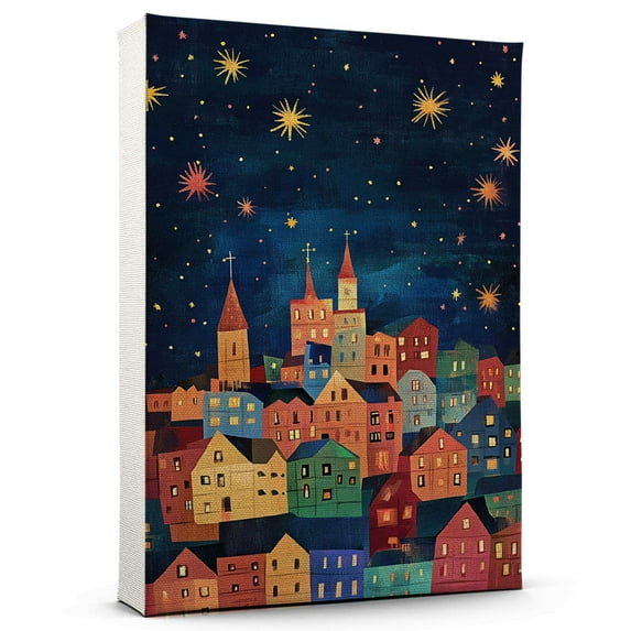 Highlands Travel Canvas Prints, North Carolina Starry Night Travel decor, Highlands Map Poster, North Carolina Travel Decor Artwork - 98AZ584