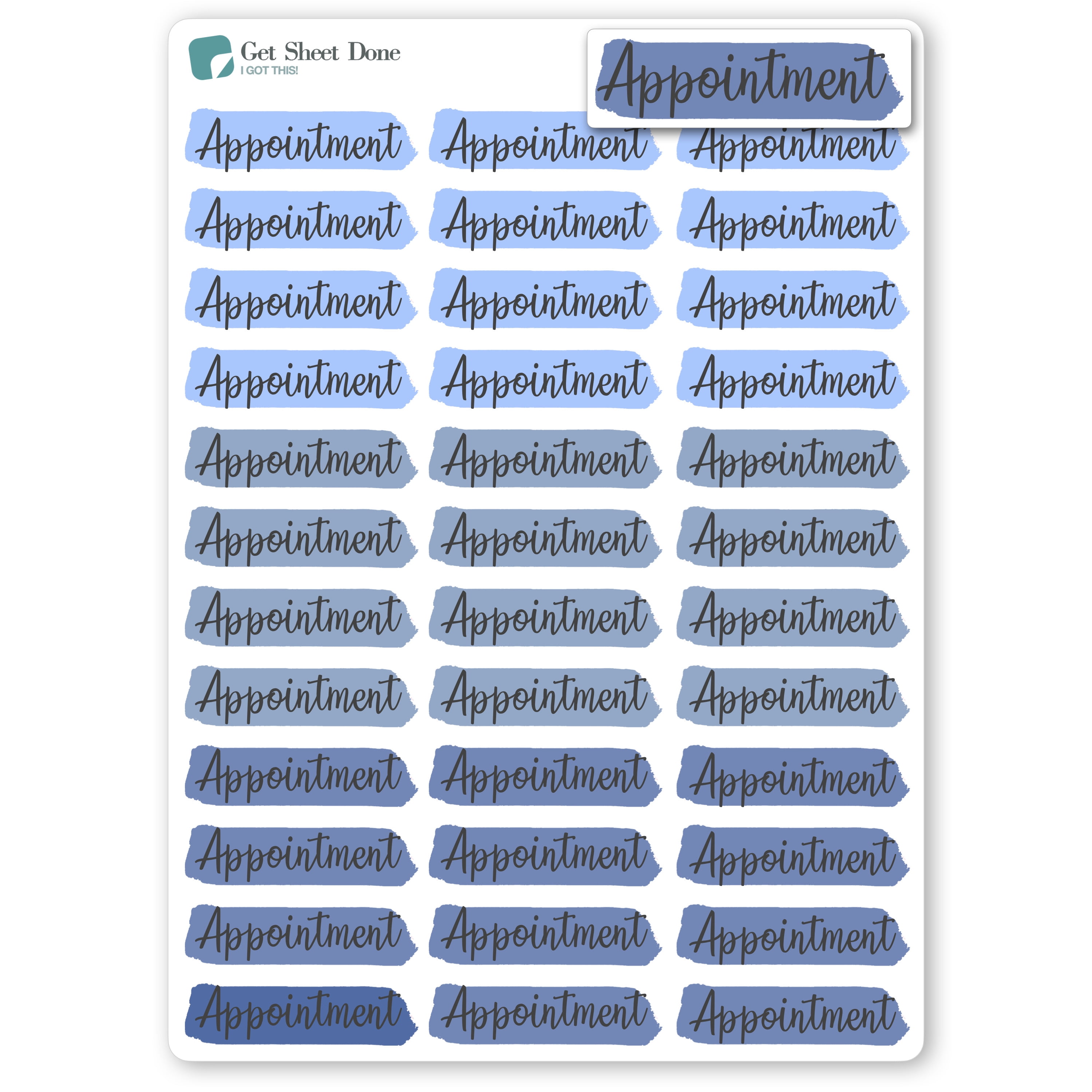 Highlight Appointment Planner Stickers / Appointments Reminder Stickers ...