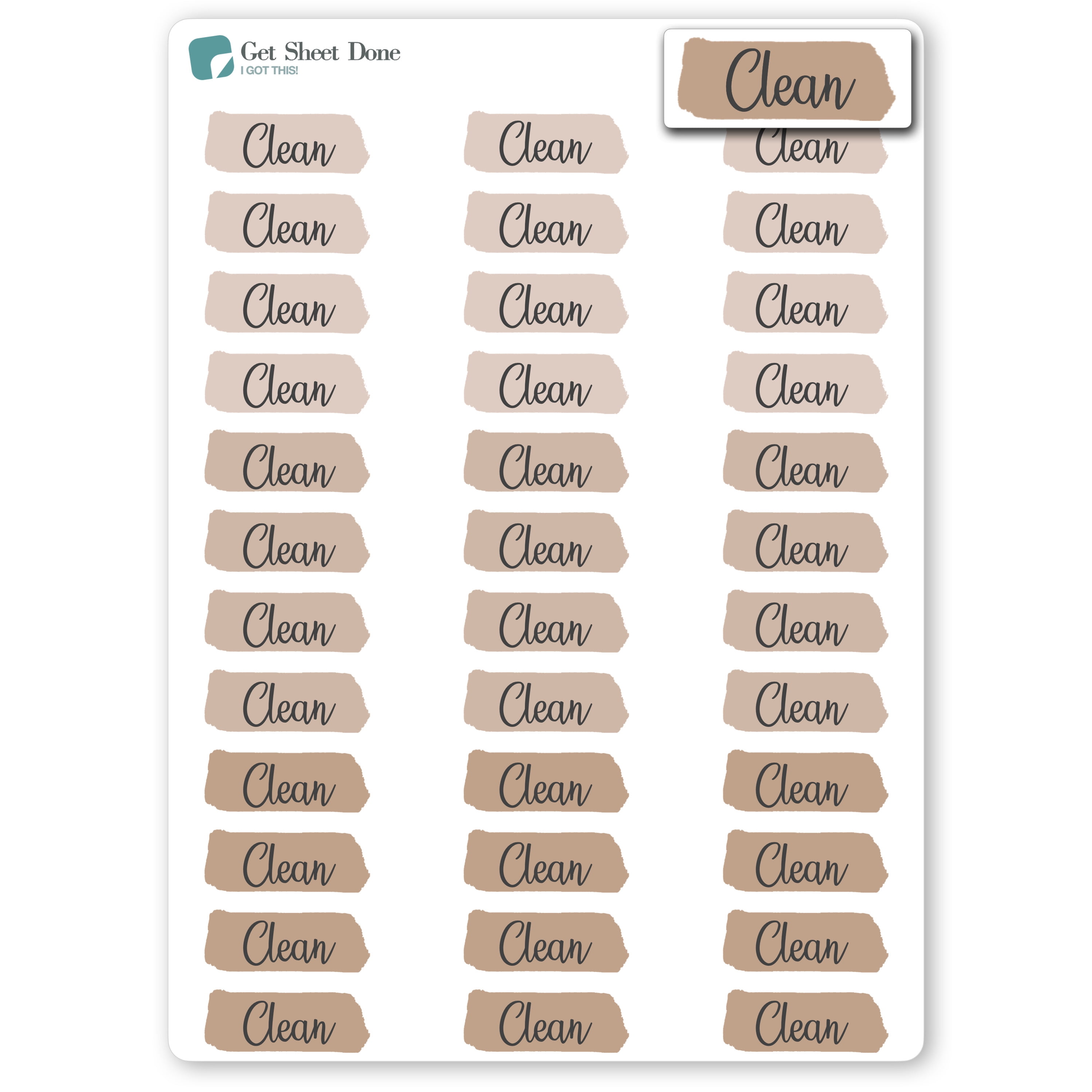 Highlight Clean Planner Stickers / Chore Reminder Stickers/ DIY ...