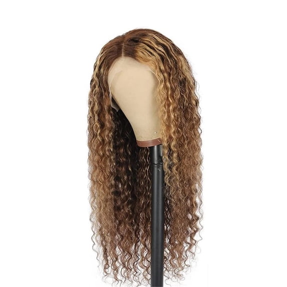 Highlight Culy Human Hair13x4 Hd Lace Frontal Wig Curly Ombre Deep Water Wave Wigs