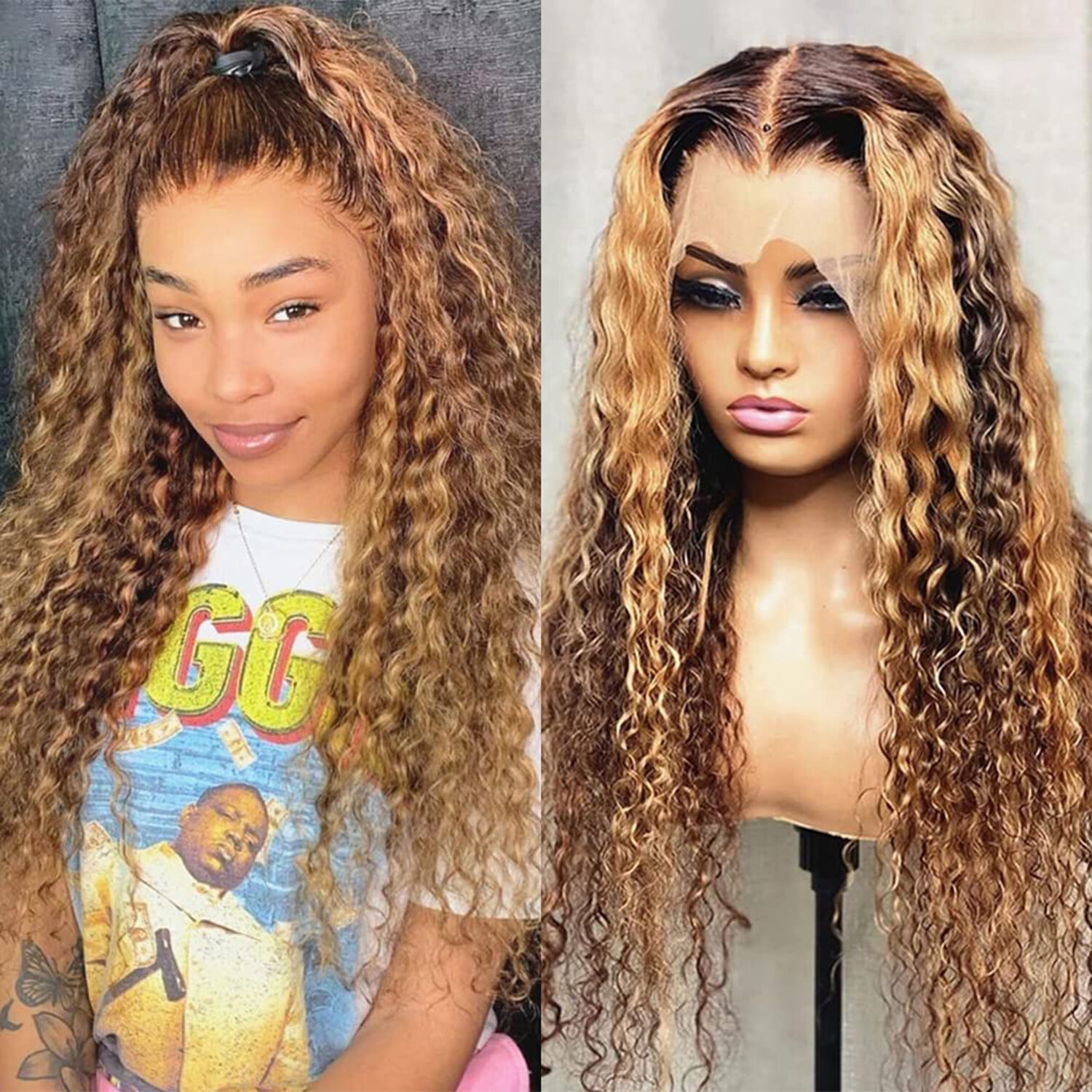 honey blonde lace wig