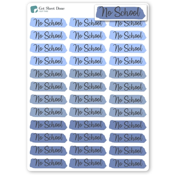Highlight No School Planner Stickers / Script Text / School Student Teacher / / Bullet Journaling / Bujo / Essential Productivity Stickers