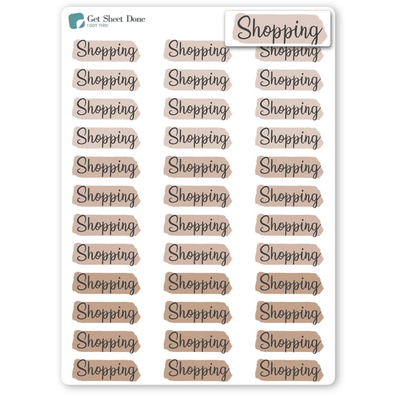Highlight Shopping Planner Stickers / Chore Reminder Stickers/ DIY Calendar Stickers / Script Text / Bullet Journaling / Bujo / Essential Productivity Stickers