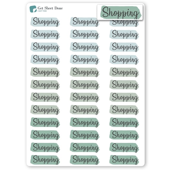 Highlight Shopping Planner Stickers / Chore Reminder Stickers/ DIY Calendar Stickers / Script Text / Bullet Journaling / Bujo / Essential Productivity Stickers