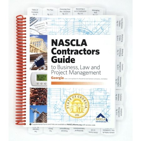 Highlighted and Tabbed - NASCLA Contractors Guide to Business, Law and Project Management, Georgia State Licensing Board for Residential and General Contractors 3rd Edition