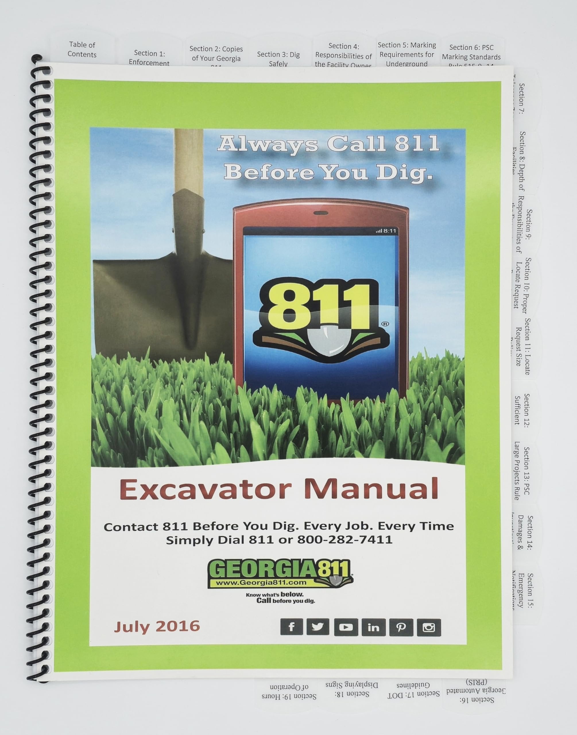 Highlighted and Tabbed 811 Excavator Manual