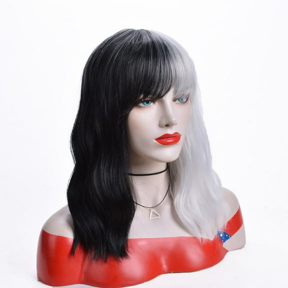 Highlighted short wavy bob glueless synthetic lace front wig for women, suitable for beginners, pre-cut, natural hairline