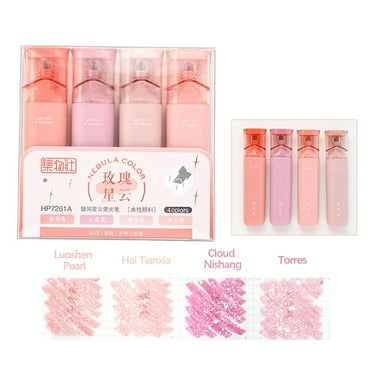 Highlighter,4 Pcs Chisel Tip Marker Pen,Tank Style,Cute No Bleed Bible Highlighter,Assorted Colors,Water Based,Quick Dry