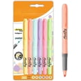 thumbnail image 1 of Highlighter Grip Pastel, Highlighter Pens with Adjustable Chisel Tip, Rubber Grip for Extra Comfort, Assorted Colours, Pack of 6, 1 of 1