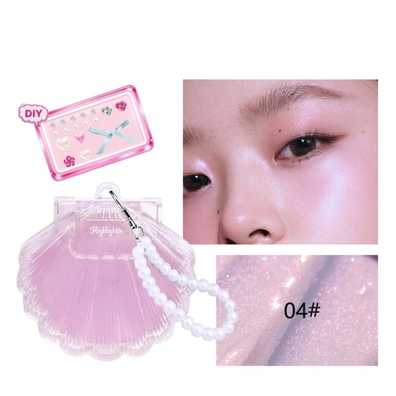 Highlighter, Highlighter Powder, Facial Illuminating Pearl Shimmer Blush Highlighter Powder