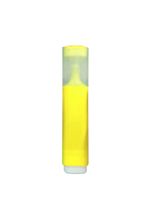 Highlighter Marker Pen For Book Marking, Pastel Colors Chisel Tip Marker Pen, Assorted Colors, Water Based, Smooth Writing, Quick Dry, Glitter Markers for Journaling, Note-Taking, 1Pc(Yellow,4.7x1")