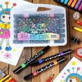 thumbnail image 1 of Highlighter Mega Marker High Brightness Two Color Glitter Pen Overstriking Pearlescent Shimmer for Student NoteUpgrade Journaling, Fluorescent Neon Glow, 20ml Large Tip, 1 of 6