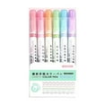 thumbnail image 1 of Highlighter Pen Set with 6 Unique Border Styles for Creative Art and Note Highlighting - Versatile Colorful Markers for Scrapbooking and Journals, 1 of 3
