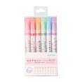 thumbnail image 1 of Highlighter Pen Set with 6 Unique Border Styles for Creative Art and Note Highlighting - Versatile Colorful Markers for Scrapbooking and Journals, 1 of 3
