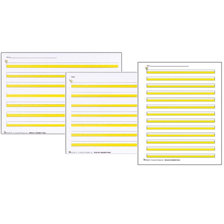 Highlighter Writing Paper- Wide lines (50 sheet) - Walmart.com highlighter-writing-paper-wide-lines-50-sheet-walmart-com