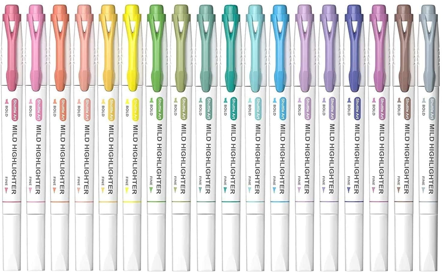 Double Tip Highlighter Pens Macaron Color Markers Midliner Pastel  Highlighters Stationery Set Of 6 Visible Dual-Ended Highlighters-study  Markering