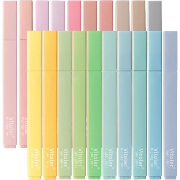 Highlighters,20Pcs Highlighters Assorted Colors,Chisel Tip Bible Pens,Pastel Markers for Journaling Planner Notes Graduation Gifts