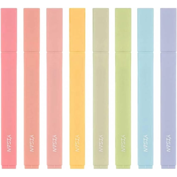 Highlighters Pastel Assorted Colors,Soft Tip,Cute Aesthetic for Book Journal,8-Pack, 70948