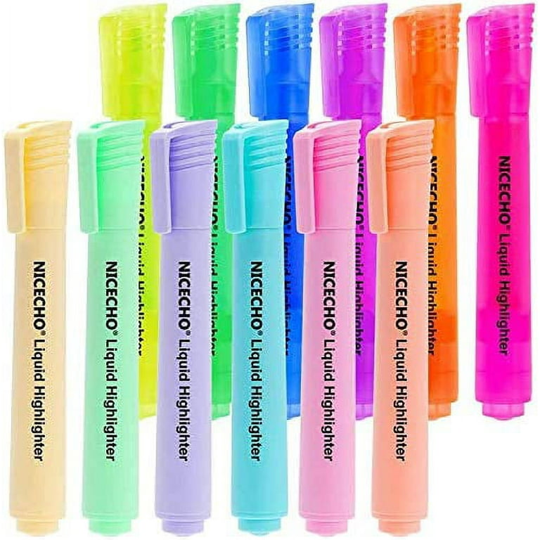  YOSKAEDI 32 Pcs Chisel Tip Highlighter Assorted Colors,  Highlighter Marker Pens, No Bleed Bible Highlighter Pastel, Fluorescent  Highlighters Perfect for Teens, Kids and Adults Coloring, Underlining :  Office Products