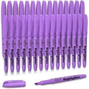 Highlighters, Shuttle Art 30 Pack Purple Highlighters Bright Colors, Chisel Tip Dry-Quickly Non-Toxic Highlighter Markers for Adults Kids Highlighting in Home School Office