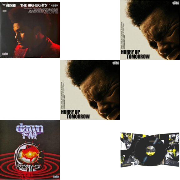 Highlights (2LP) & Dawn Fm (Version 2) (Translucent Silver LP Vinyl) & Hurry Up Tomorrow (X) (Complete Edition) (2LP) & Hurry Up Tomorrow (X) (Ost) (2LP) & Beauty Behind The Madness (X)