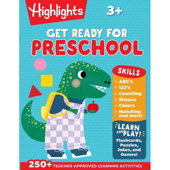 Highlights Big Fun Activity Workbooks Get Ready for Preschool: Early Learning Activity Book for Ages 2-4, Learning Activities Featuring Games, Puzzles, & More, (Paperback)