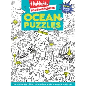 Ocean Puzzles: Over 100 Ocean-Themed Search and Find Puzzles for Kids 6 and over, Featuring Sea Creatures, Marine Animals, Underwater Scenes and over 1,900 Hidden Objects (Paperback)