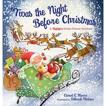 Pre-Owned 'Twas the Night Before Christmas: Christmas Storybook with Seek-And-Find Puzzles for Kids 4-8, Over 120 Hidden Objects (Hardcover) 1684376491 9781684376490