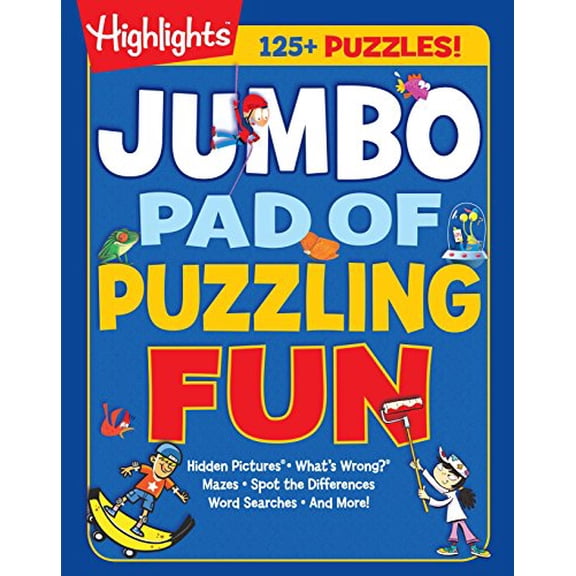 Pre-Owned Jumbo Pad of Puzzling Fun Highlights Jumbo Books Pads Paperback Highlights