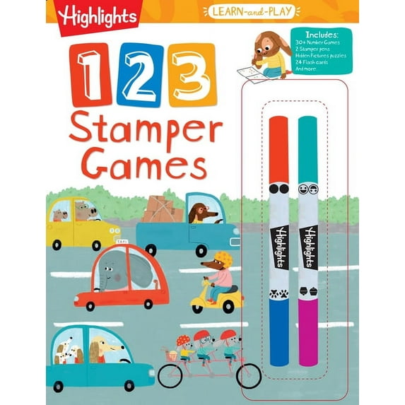 Highlights Learn-And-Play Highlights Learn-And-Play 123 Stamper Games, (Paperback)