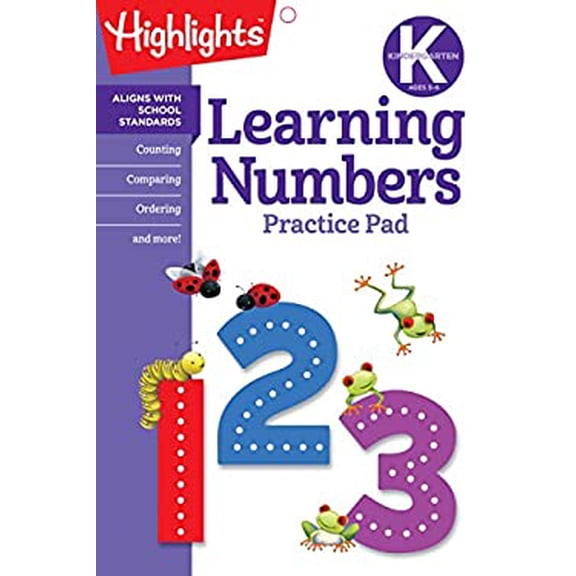 Pre-Owned Kindergarten Learning Numbers (Highlights Learn on the Go Practice Pads) (HL A Learn on the Go Practice Pad) Paperback