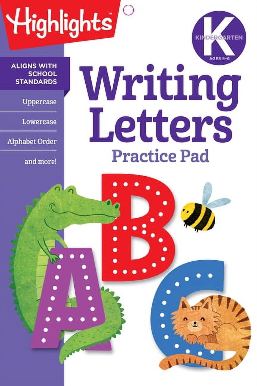 Highlights Learn on the Go Practice Pads Kindergarten Writing Letters