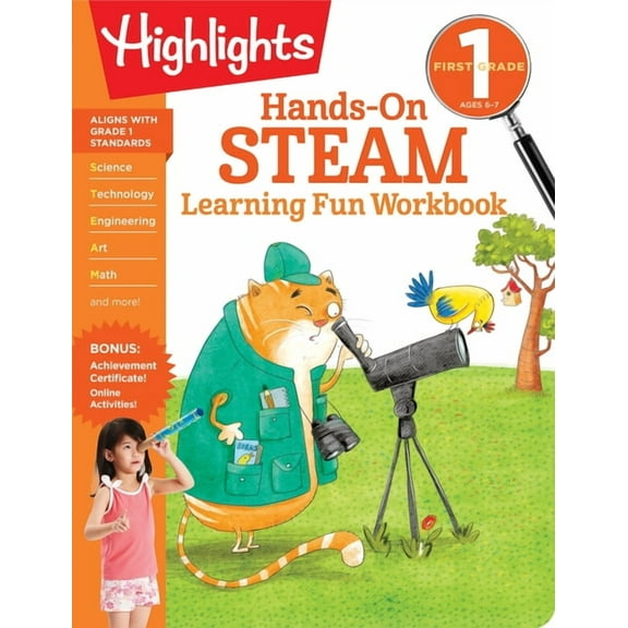 Highlights Learning Fun Workbooks First Grade Hands-On Steam Learning Fun Workbook, (Paperback)