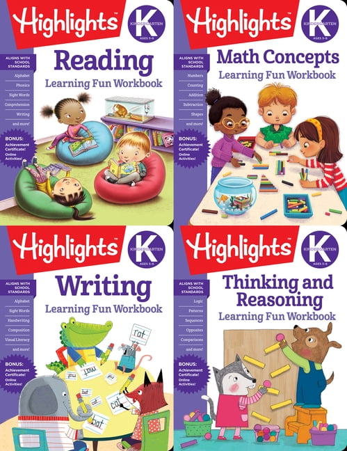 Highlights Learning Fun Workbooks: Highlights Kindergarten Learning Workbook Pack, (Other)
