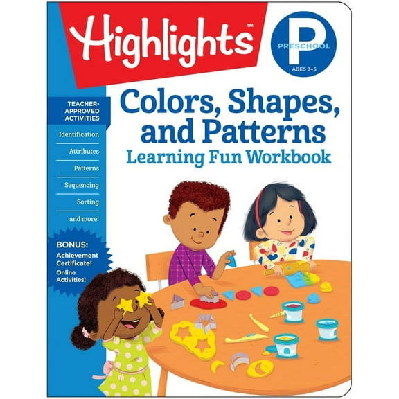 Pre-Owned Highlights Learning Fun Workbooks Preschool Colors, Shapes, and Patterns, (Paperback)