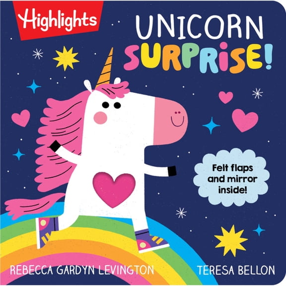 Highlights Surprise! Books with Felt Fla Unicorn Surprise!, (Board Book)