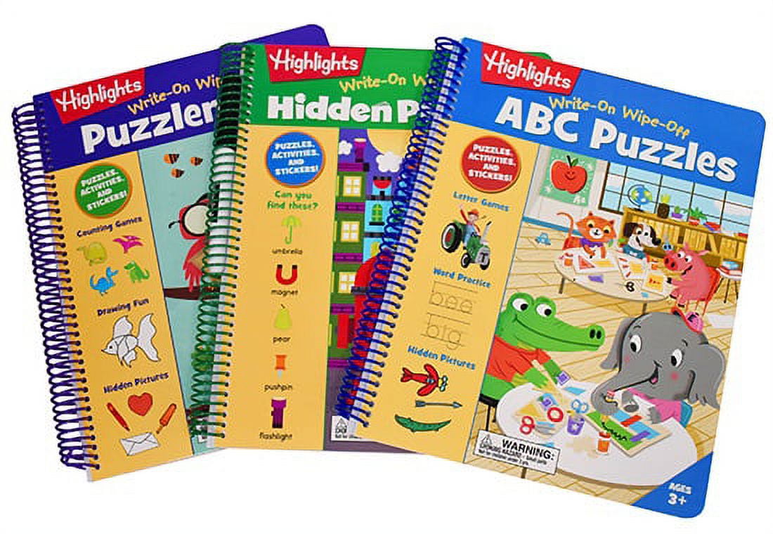 Highlights Write On Wipe Off 3 Book Activity Set