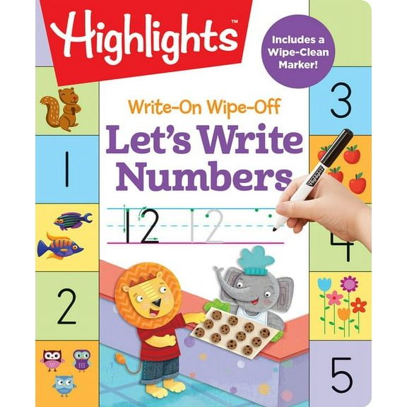 Pre-Owned Highlights Write-On Wipe-Off Fun to Learn Activity Books: Write-On Wipe-Off Let's Write Numbers (Other)