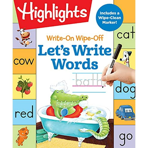 Pre-Owned Write-On Wipe-Off Let's Write Words (Highlights Write-On Wipe-Off Fun to Learn Activity Books), 9781629799230, 1629799238, Paperback, Act Spi edition