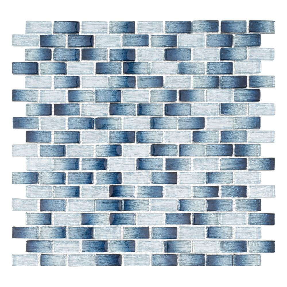 Denimi Blue Glass Mosaic Tile for Kitchen and Bathroom