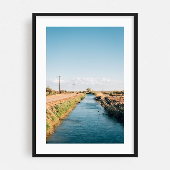 Highline Canal - California Photography Black Framed Wall Art Print 20 x 30 inches