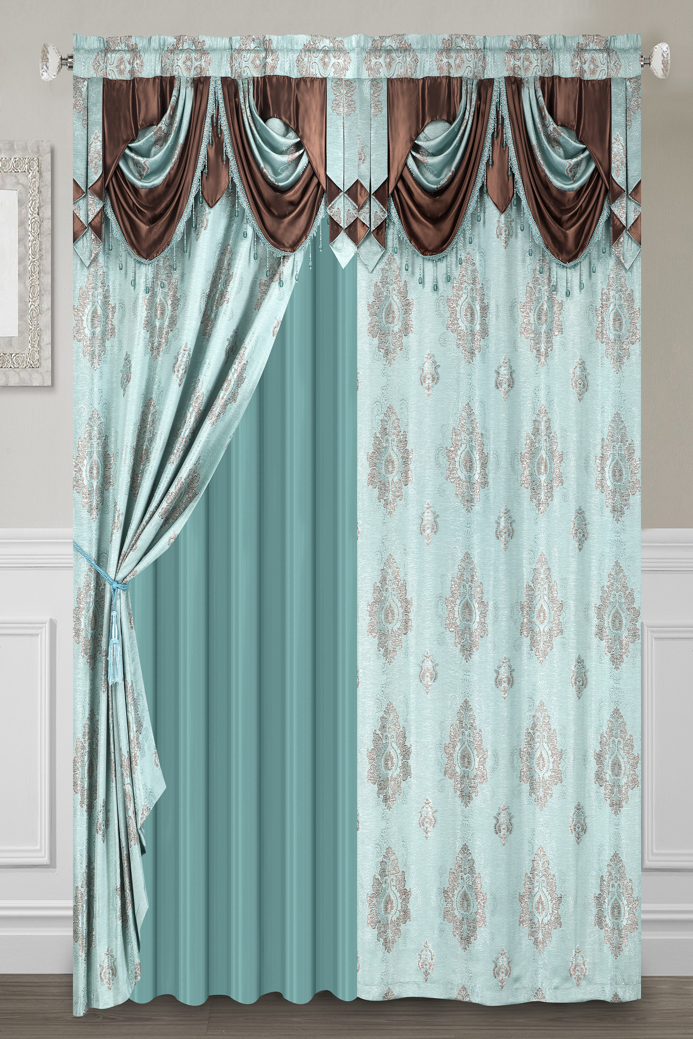 Highline Decor Adult Curtain Drape Set 2 Panels 55” Width 84" Long Each