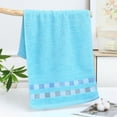 thumbnail image 1 of Highly Absorbent Cotton Bath Towel,Fast Drying Soft Lint-Free Fabric,Superior Cleaning and Durability,Versatile for Bathroom Spa Home or Guest,Quick Absorption for Daily Bath and Personal Care-Blue, 1 of 6