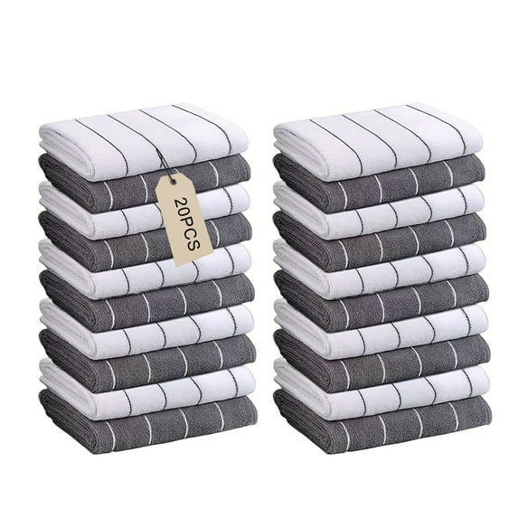 Highly Absorbent Kitchen Dishcloths Set of 10 - Super Soft Yarn Cleaning Cloths for Dishwashing, Wiping Spills, and Surface Cleaning - Ideal for Homeowners and Housewarming Gifts