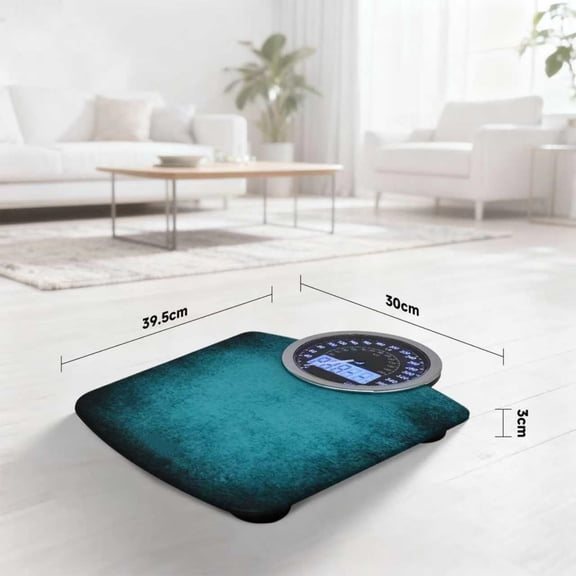 Highly Advance 2-in-1 Digital & Analog Weighing Scale for Body Weight-400lbs, 4 High Precison GX Sensor Accurate, Thick Tempered Glass, Extra Large Display (Blue)