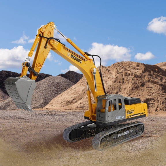 Highly Detailed Excavator Model Toy Plastic Movable Parts for Kids Engineering Play Collectors Construction Vehicle Toy