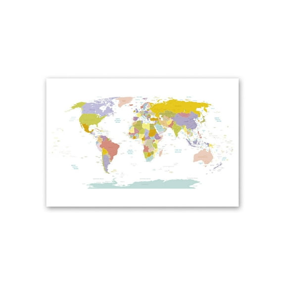 Highly Detailed World Map Poster -Image by Shutterstock