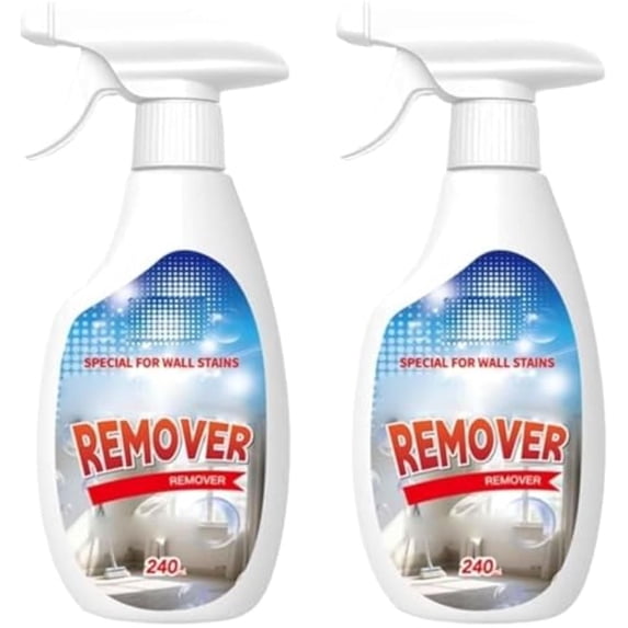 Highly Effective Removal Spray, 8.12 Fl.Oz Wall Cleaner Spray, For Wood, Tile, Fabric,And Bathrooms, Kitchens, Long-Term Protection (2pcs)